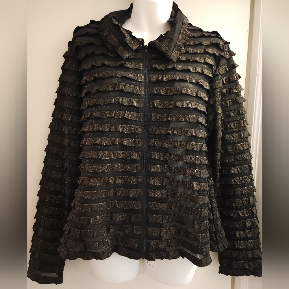 Ness Sheer Ribbon Jacket. Soft Construct. Size L. NWT